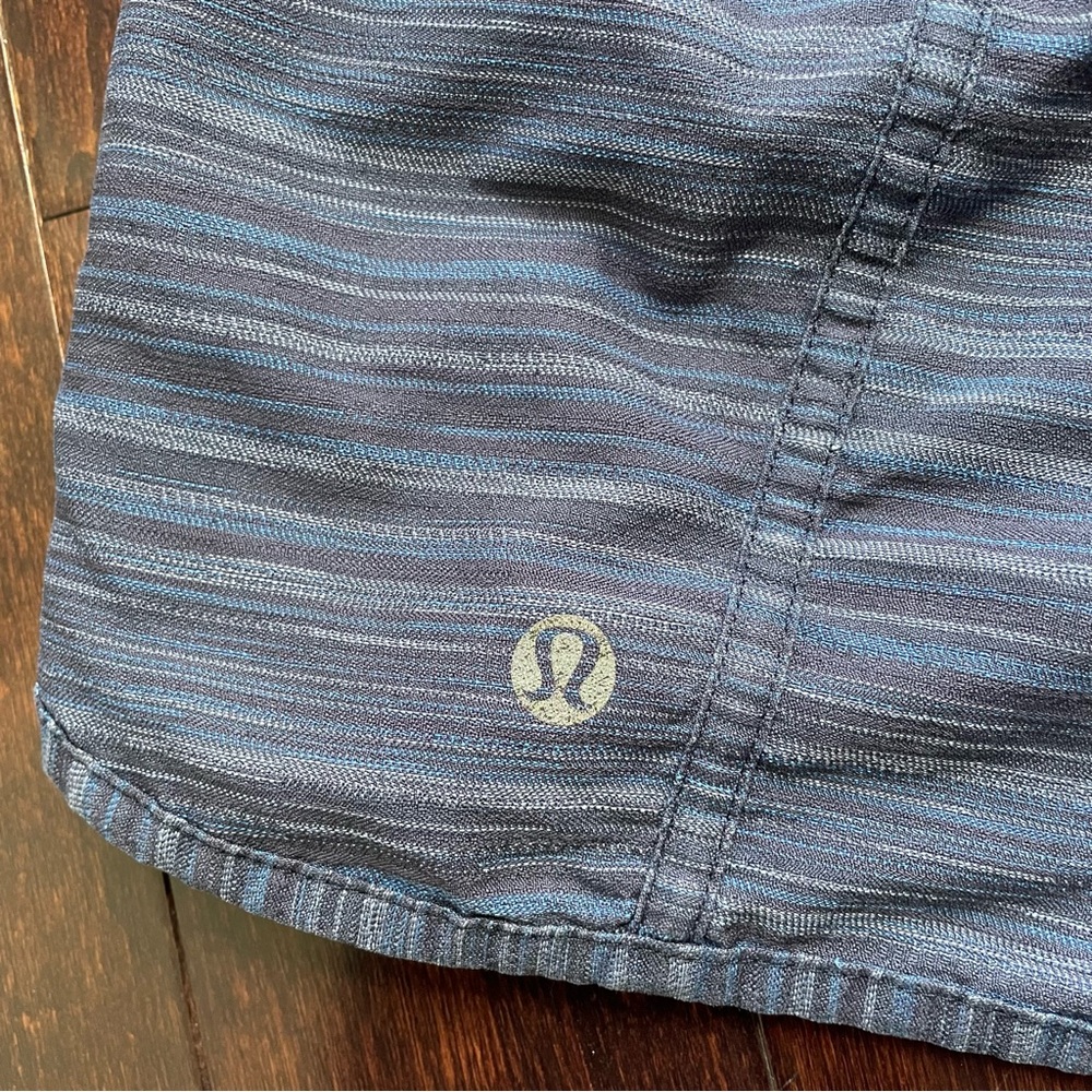 lululemon athletica Blue Striped Athletic Shorts - Picture 4 of 5